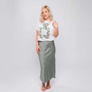Elegantno satenasto midi krilo